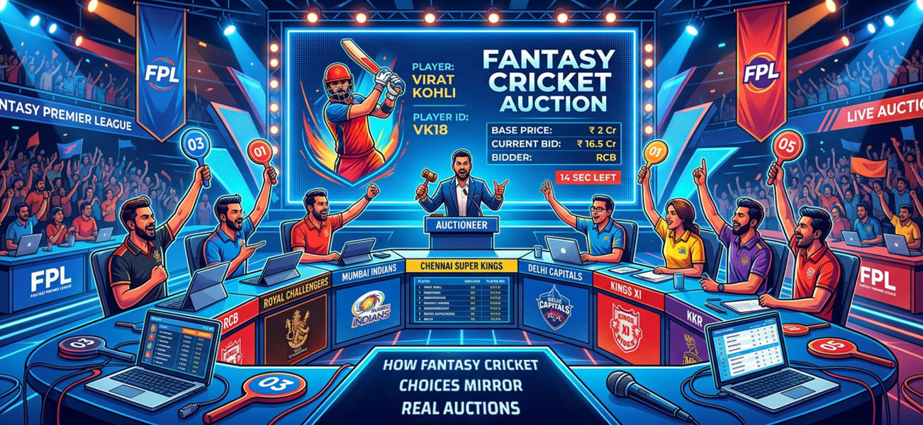 How Fantasy Cricket Choices Mirror Real Auctions