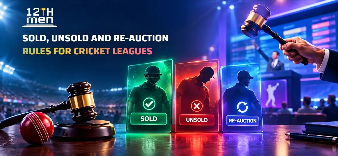 Sold, Unsold and Re-Auction Rules for Cricket Leagues
