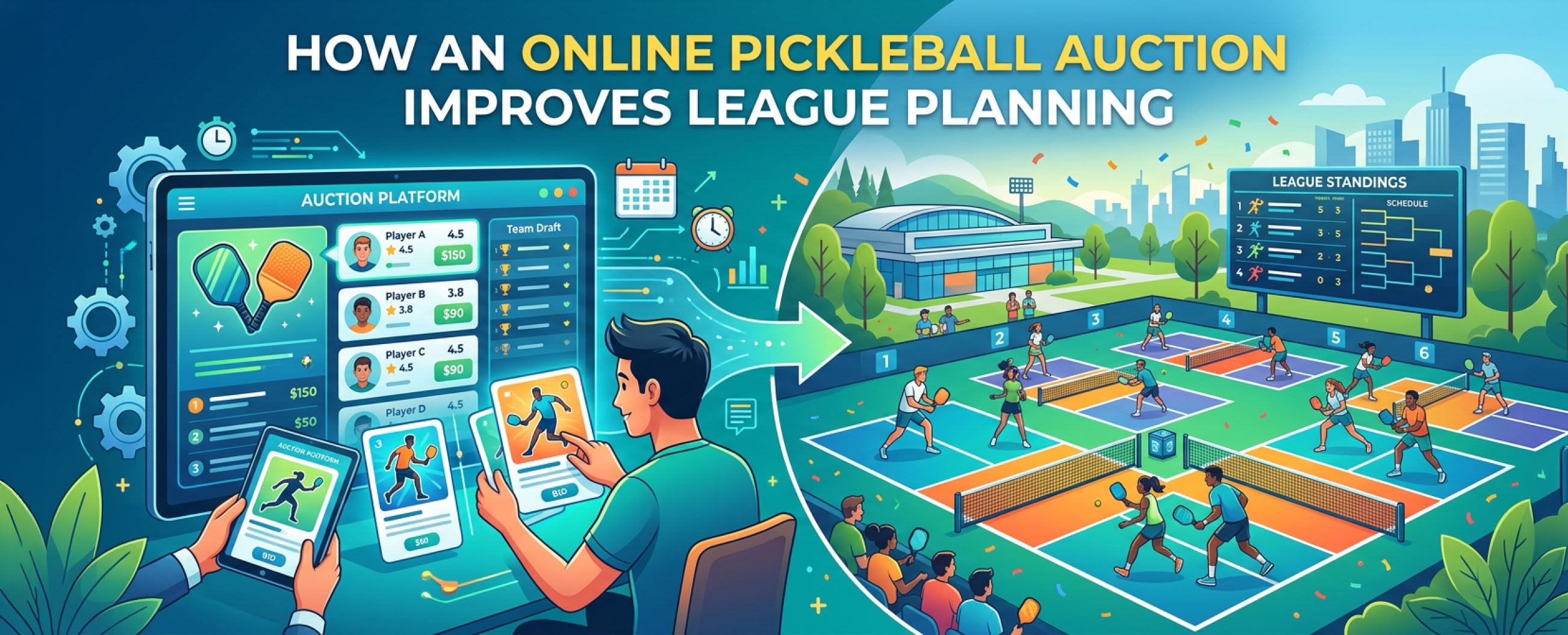 How an Online Pickleball Auction Improves League Planning