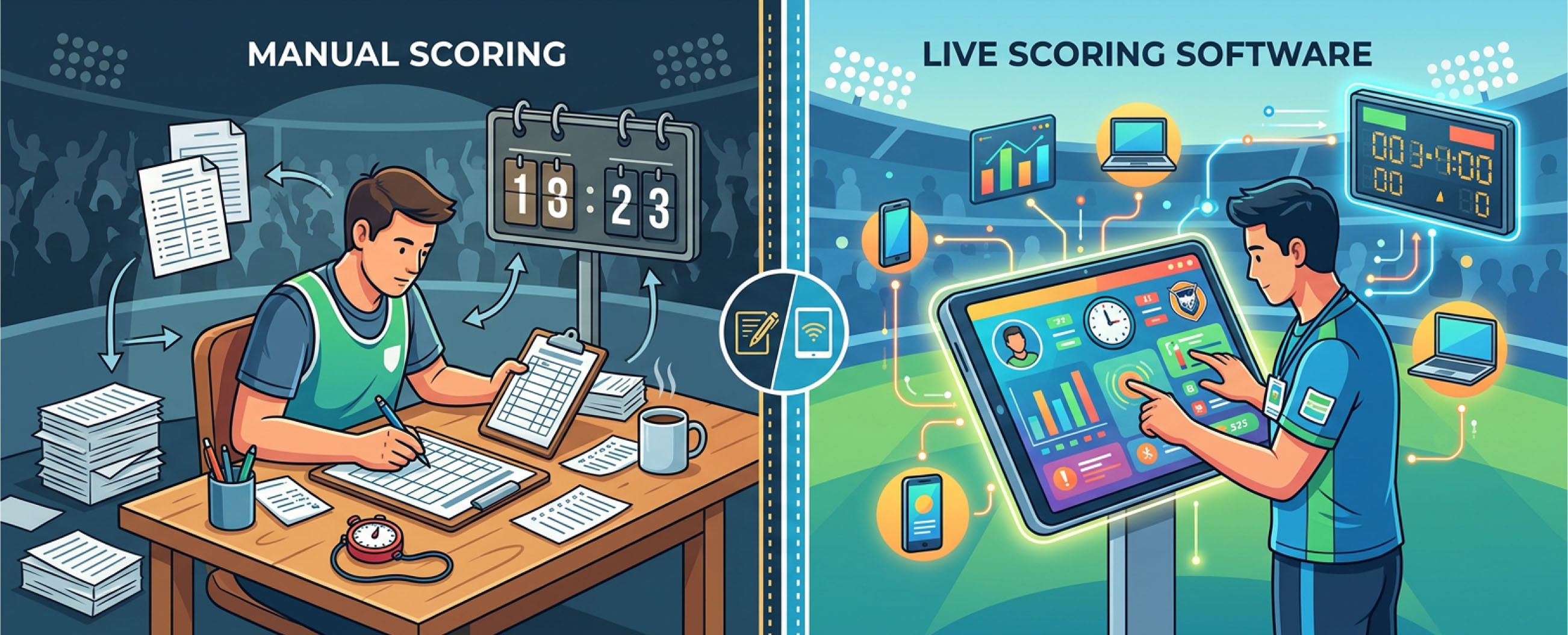 Manual Scoring vs Live Scoring Software