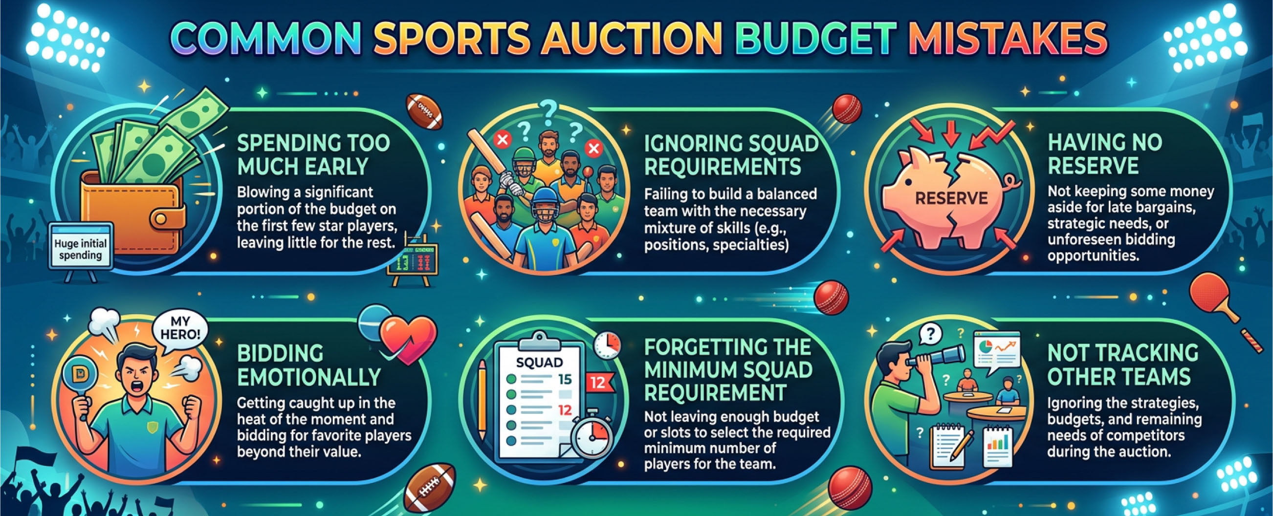 Common Sports Auction Budget Mistakes