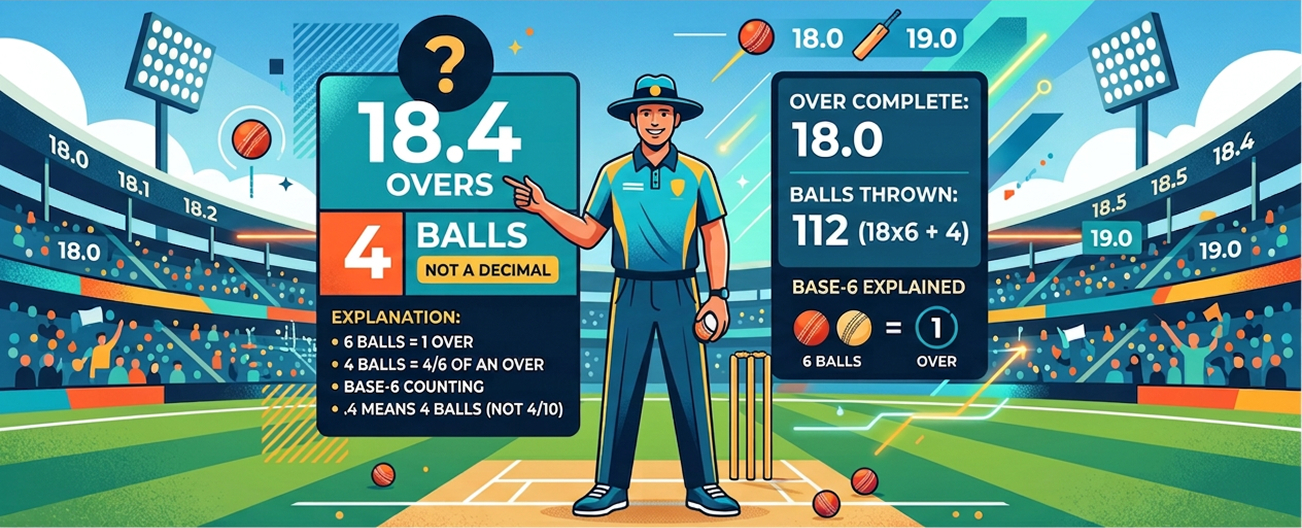 How Net Run Rate Is Calculated in Cricket Tournaments Why Is 18.4 Overs Not a Decimal?