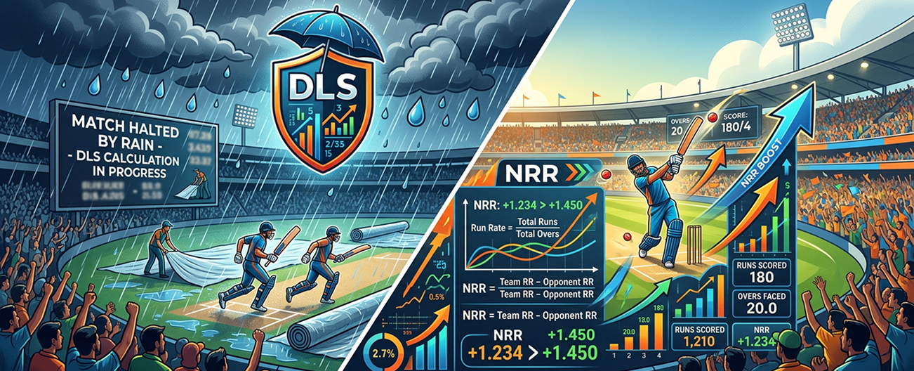 How Net Run Rate Is Calculated in Cricket Tournaments How Do Rain and DLS Affect Net Run Rate?