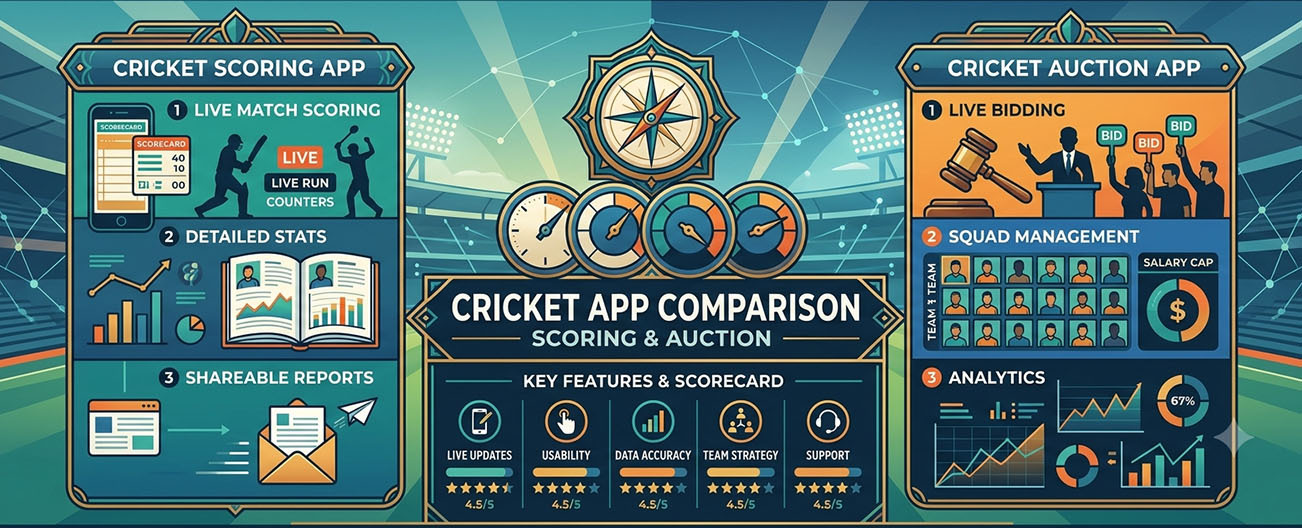 Cricket Auction Rules: How to Set Base Price, Purse and Bids How Should You Compare a Cricket Scoring and Auction App?
