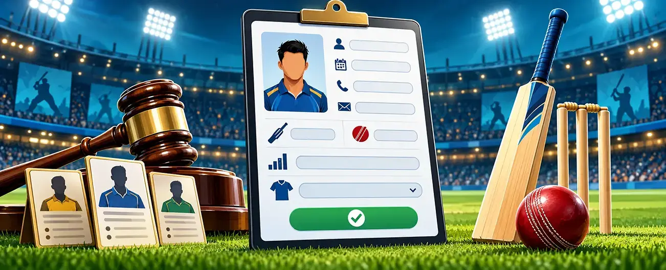 Which Fields Should a Cricket Auction Registration Form Include?
